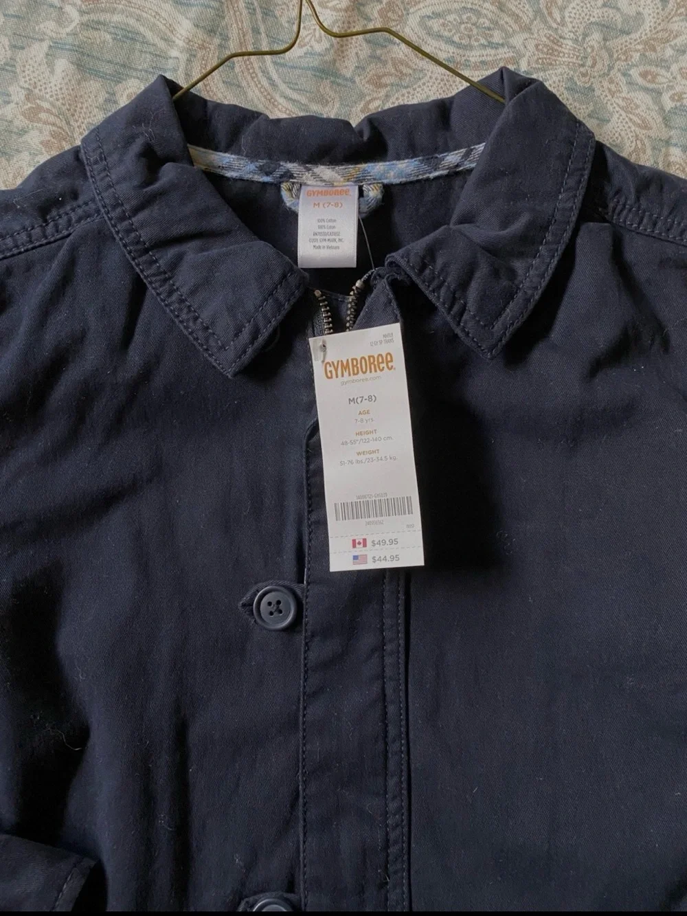 Gymboree Navy Field Jacket with Button Front